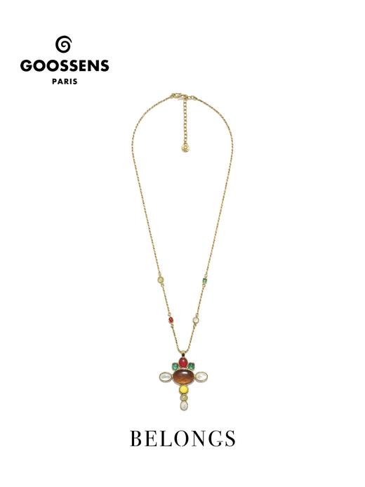 北京仓｜Goossens Paris-Lagune-多宝 十字 岩石水晶 吊坠 项链［法国设计师］ 商品图2