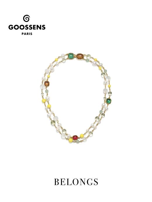 北京仓｜Goossens Paris-Lagune-双层 岩石水晶 珍珠 项链（M）［法国设计师］ 商品图1