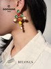 北京仓｜Goossens Paris-Lagune-多宝 十字 岩石水晶 吊坠 耳环［法国设计师］ 商品缩略图0