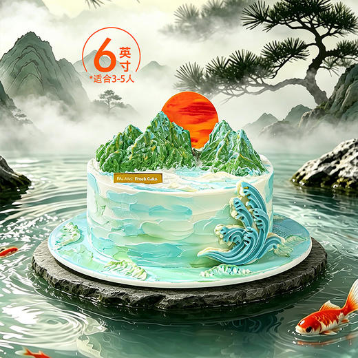【观山海】山海之间，感受东方美学 慕斯夹心蛋糕 商品图5