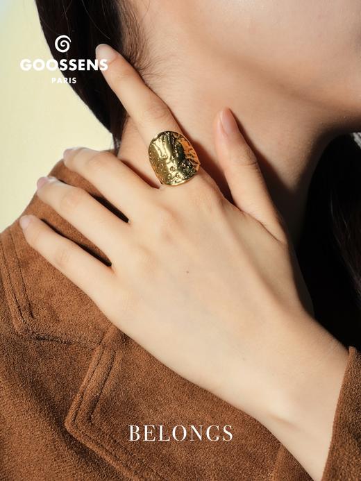 北京仓｜Goossens Paris-CELESTE-苍穹徽章 金色 纹理 戒指［法国设计师］ 商品图0