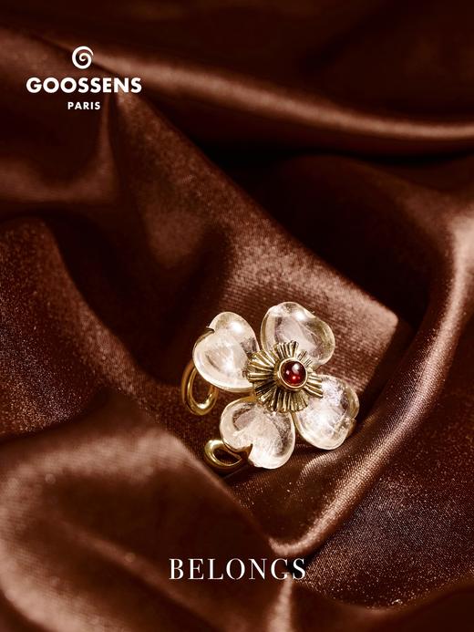 北京仓｜Goossens Paris-Trefle-天然水晶 石榴石 戒指［法国设计师］ 商品图1