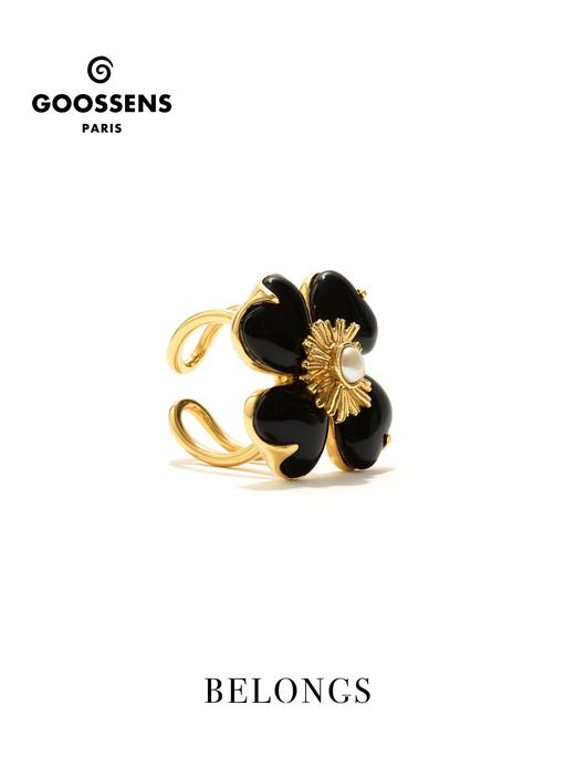 北京仓｜Goossens Paris-Trefle-天然黑色玛瑙 珍珠 戒指［法国设计师］ 商品图2