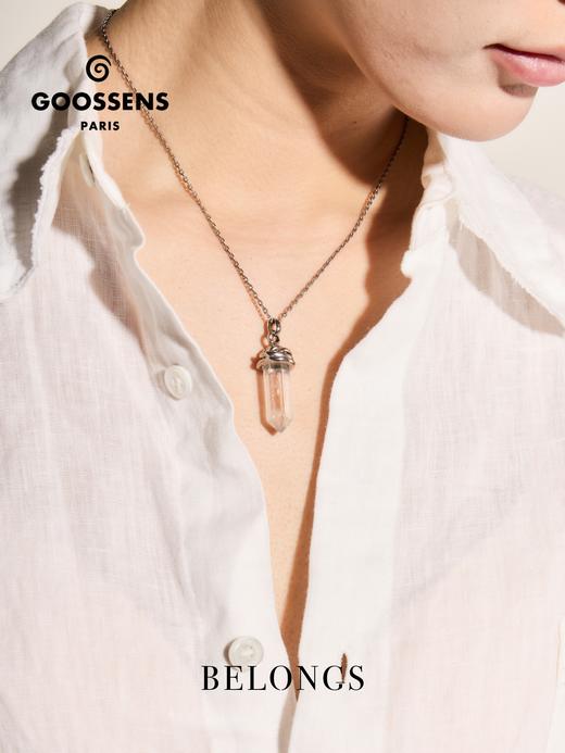 北京仓｜Goossens Paris-Talisman-天然水晶柱 吊坠 银色 护身符 项链［法国设计师］ 商品图0