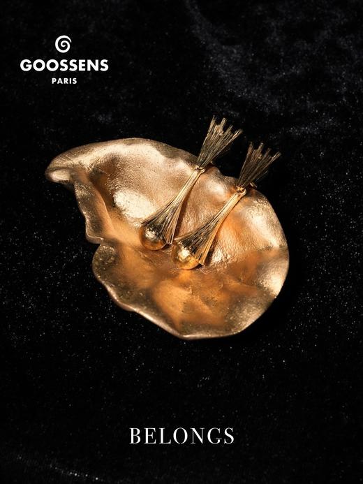 北京仓｜Goossens Paris-CELESTE-星轨流光 彗星 金色 纹理 垂坠 耳环［法国设计师］ 商品图1