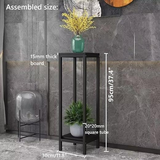 双层北欧风花架 金属植物放置架置物架 高95cm 商品图4