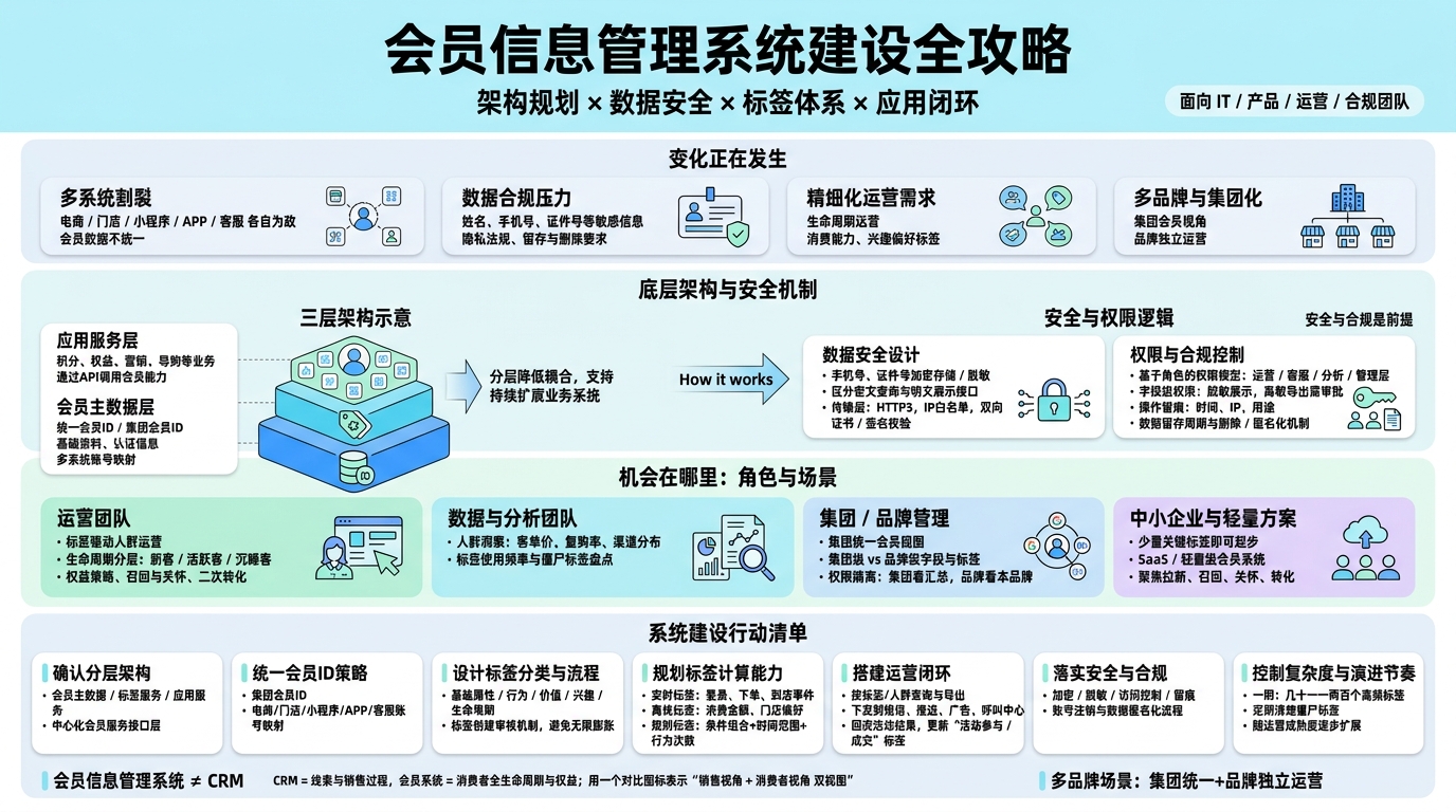 一、会员信息管理系统整体架构怎么规划？