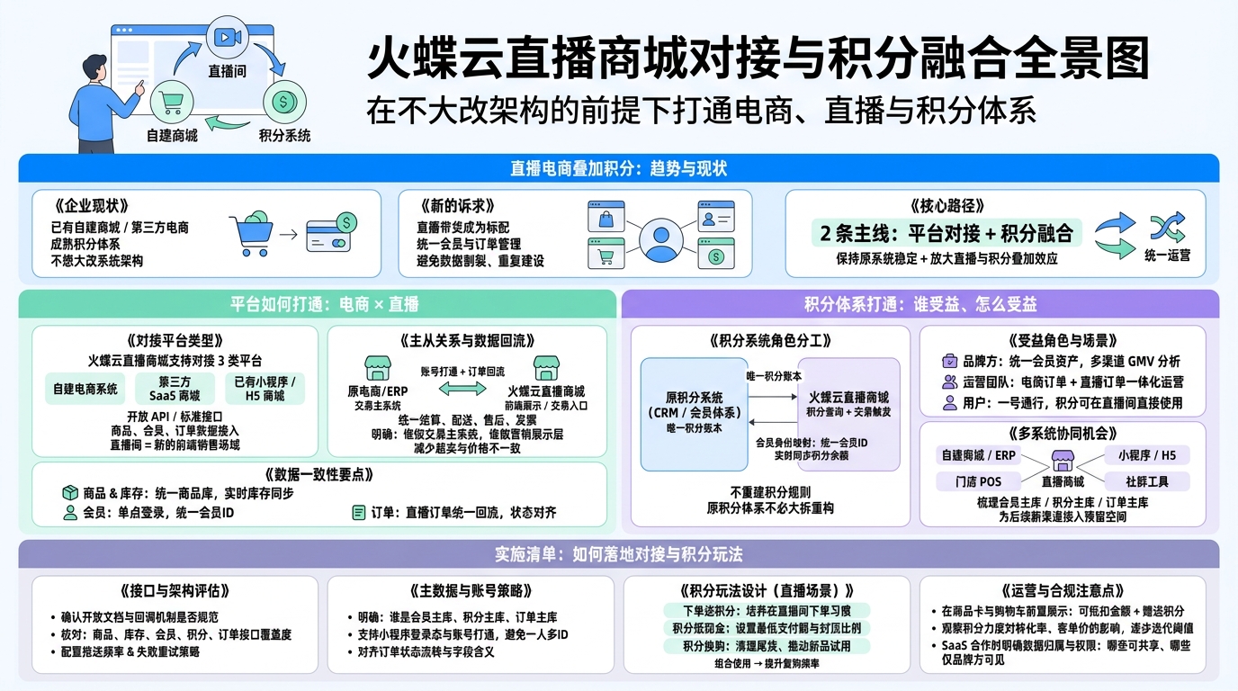 火蝶云直播商城支持对接哪些平台类型？