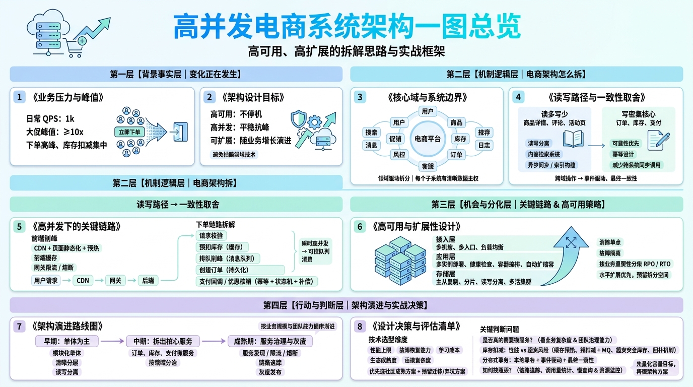 明确电商系统的目标与核心压力点