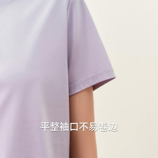 Threegun三枪 臻丝棉圆领短袖女衫-T20191A02 商品图4