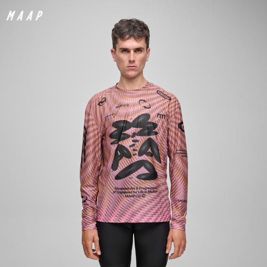 MAAP 男女同款 SPECTRUM系列 Air Mesh LS Tee 长袖网眼T恤 幻影棕 商品图0