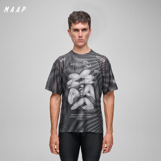 MAAP 男女同款 SPECTRUM系列 Air Mesh Tee 短袖网眼T恤 碳黑色 商品图0