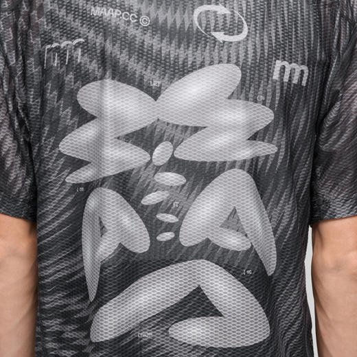 MAAP 男女同款 SPECTRUM系列 Air Mesh Tee 短袖网眼T恤 碳黑色 商品图3