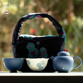 墨己设计师联名款无关风月侧把壶三杯茶具套装