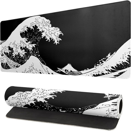 日本 神奈川冲浪里鼠标垫 桌垫 防滑透气柔软 大号 长120*宽59.5cm 商品图1