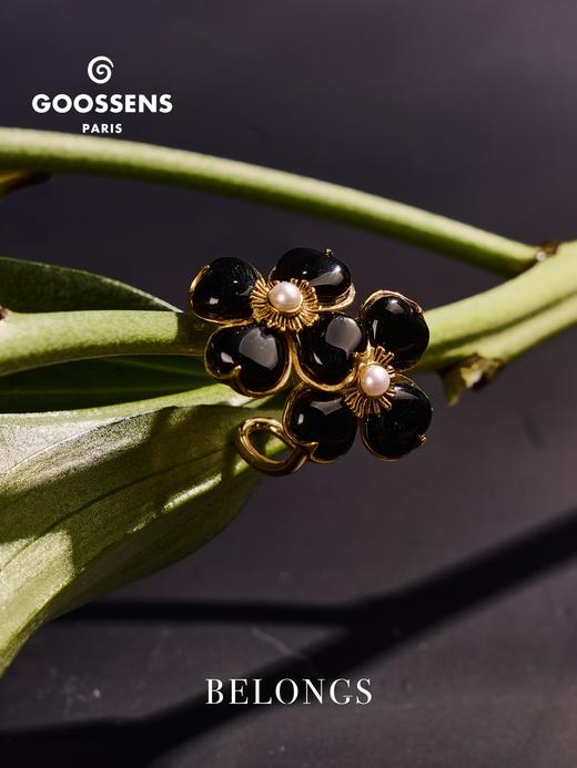 北京仓｜Goossens Paris-TREFLE-四叶草 黑色玛瑙 戒指［法国设计师］ 商品图1