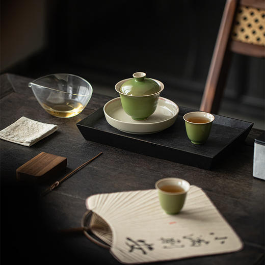 墨己仿古赏石竹青君如双线茶具套装 商品图3