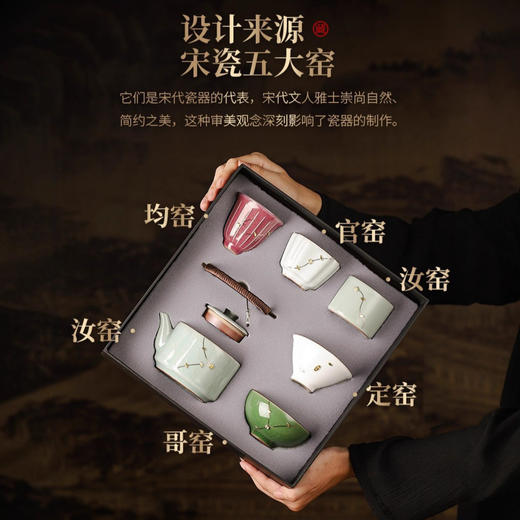五大名窑套组功夫茶具主人杯套装 商品图2