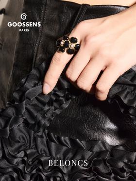 北京仓｜Goossens Paris-TREFLE-四叶草 黑色玛瑙 戒指［法国设计师］