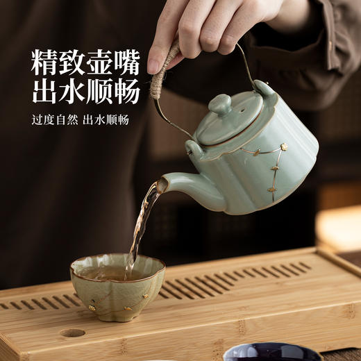 五大名窑锔钉万里江山一壶四杯旅行茶具套装 商品图3