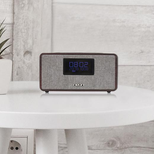 NEON/丽扬 大功率重低音桌面实木蓝牙收音机 MS260 胡桃木色 商品图0
