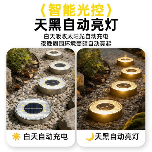 美国 Joomer太阳能小地灯 花园照明灯 IP68防水 造景氛围 过道灯饰 商品图3