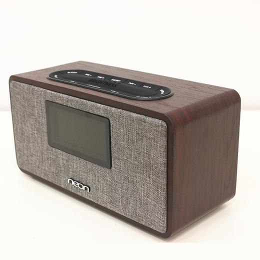NEON/丽扬 大功率重低音桌面实木蓝牙收音机 MS260 胡桃木色 商品图5