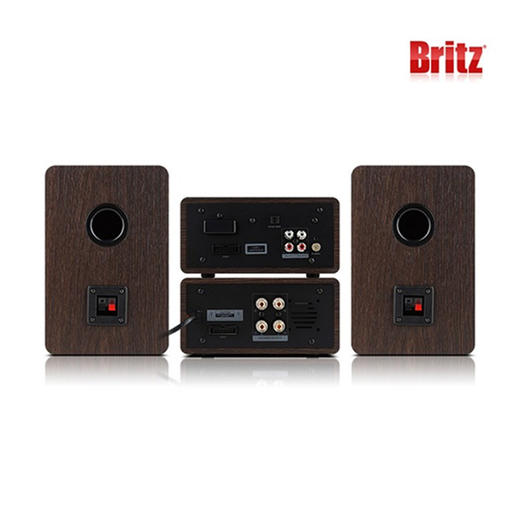 韩国 Britz BZ-MC1583B 复古CD组合音响  NFC配对 FM 全能多源播放 经典居家设计 商品图7