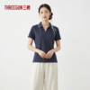 Threegun三枪 丝柔棉珠地海鸥领短袖女衫-T10014A01 商品缩略图0