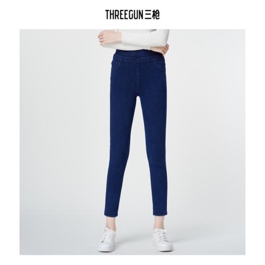 Threegun三枪 【水洗牛仔双层加绒】简约女士靴裤长裤-60838B911 商品图1