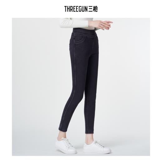 Threegun三枪 【水洗牛仔双层加绒】简约女士靴裤长裤-60838B911 商品图2