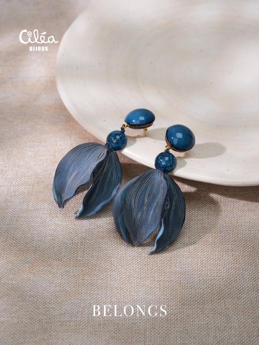 北京仓｜Cilea Bijoux-ISIDORE-鸢尾 藏青色 耳环［法国设计师］ 商品图1