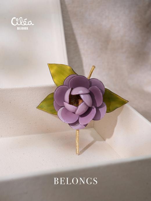 订购5个月到｜Cilea Bijoux-PIVOIN-山茶花 淡紫色 胸针［法国设计师］ 商品图1