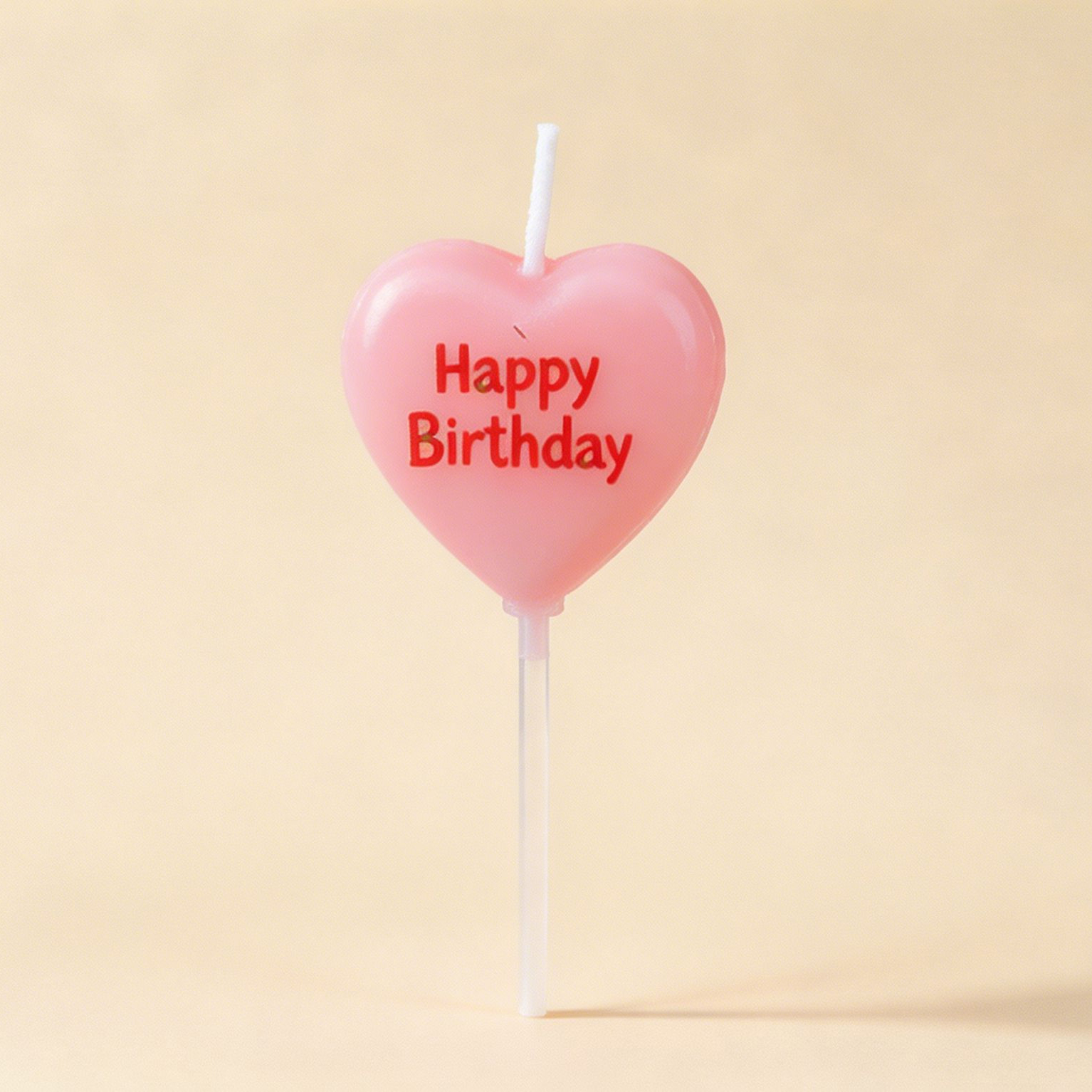 爱心happybirthday蜡烛（一支）