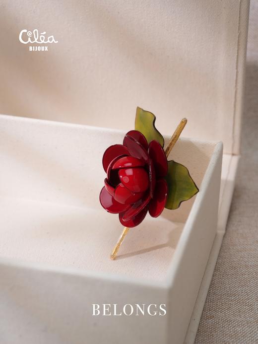 北京仓｜Cilea Bijoux-PIVOIN-山茶花 红色 胸针［法国设计师］ 商品图2