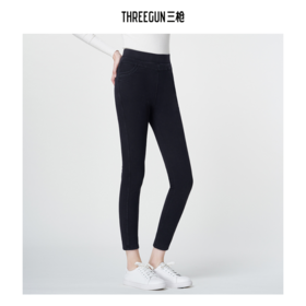 Threegun三枪 【水洗牛仔双层加绒】简约女士靴裤长裤-60838B911