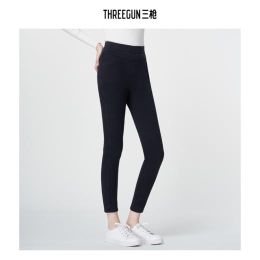 Threegun三枪 【水洗牛仔双层加绒】简约女士靴裤长裤-60838B911 商品图0