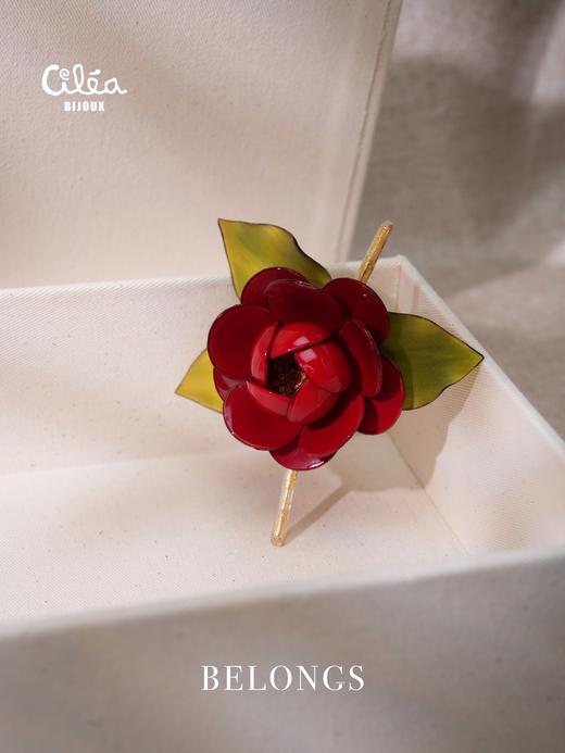 北京仓｜Cilea Bijoux-PIVOIN-山茶花 红色 胸针［法国设计师］ 商品图1