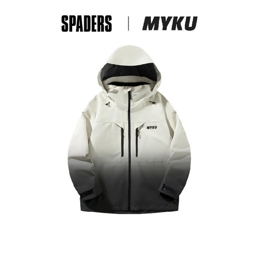 25/26MYKU雪服Arctic (极地) 2L加棉款滑雪服上衣渐变黑白 商品图0
