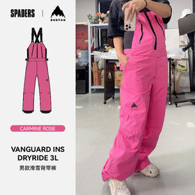 25/26BURTON雪服M VANGUARD DRY RIDE 3L BIB CARMINE ROSE