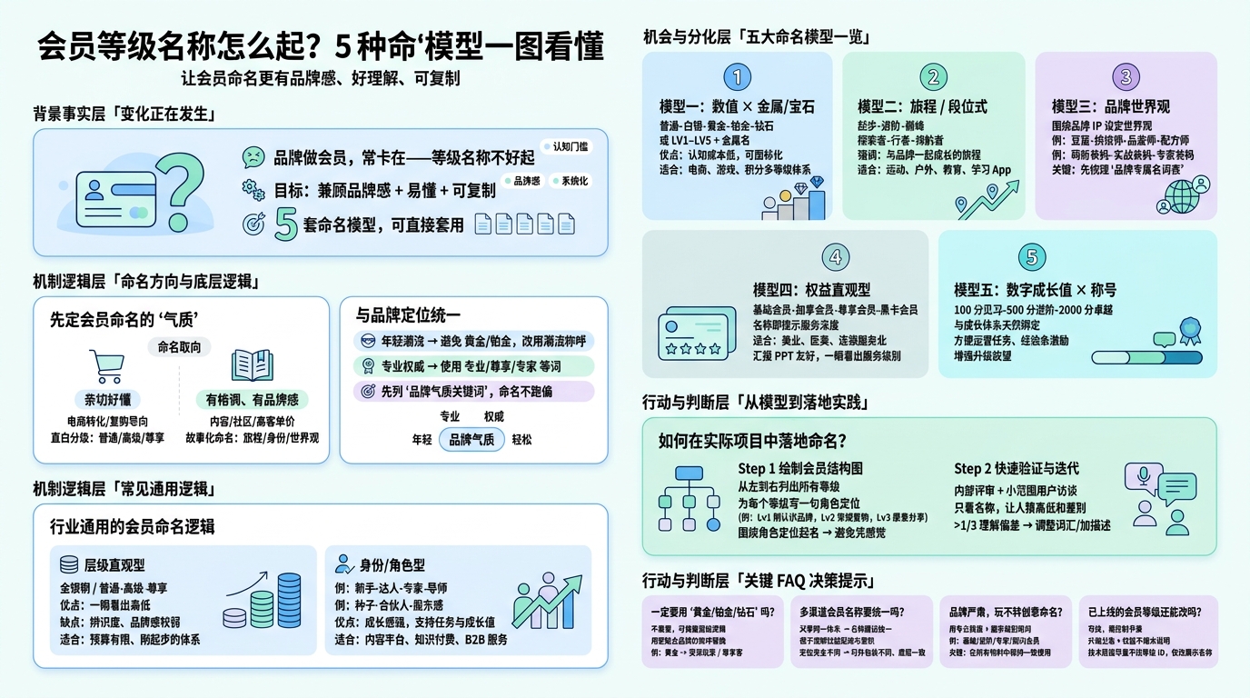 会员等级名称先定“气质”：选对命名方向  