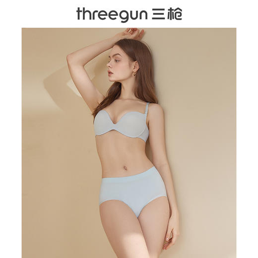 Threegun三枪 【超薄面膜裤】中腰型女士内裤（1条装）-40816B011 商品图1