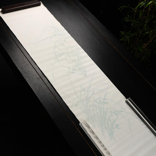 60-70年代上海朵云轩木版水印四尺长对开大画笺(色标:湖绿) 商品图3