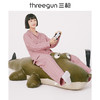 Threegun三枪 【花灰彩格绒布】翻领开襟长袖长裤女士家居套家居服-82020D011 商品缩略图2