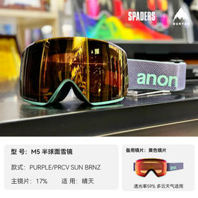 24/25ANON雪镜LB M5 PURPLE/PRCV SUN BRNZ