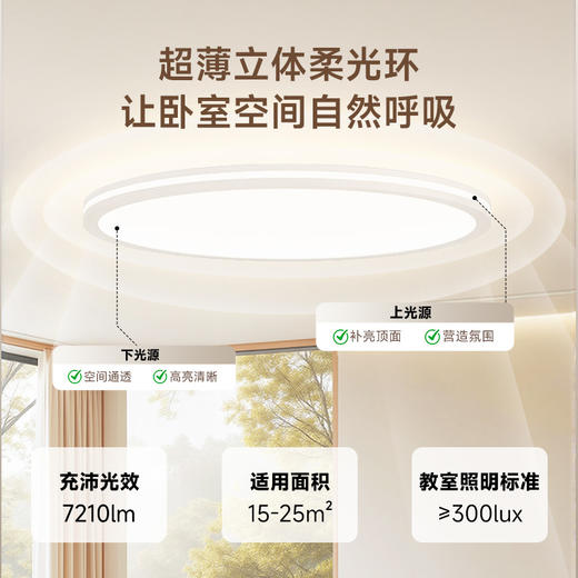 【舒目光系列】孩视宝舒目光吸顶灯 2.5CM极薄无缝立体柔光【免费上门安装拆旧】 商品图1