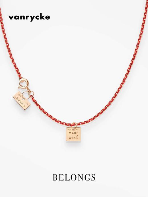 北京仓｜Vanrycke-Make A Wish Red Enamel-时光流金珊瑚红 珐琅 许愿 项链［法国设计师］ 商品图1