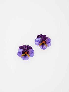 订购4个月到｜Cilea Bijoux-Viola-三色堇 紫色 耳环（小号）［法国设计师］