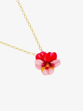 订购4个月到｜Cilea Bijoux-Viola-三色堇 玫瑰粉色 吊坠 项链（小号）［法国设计师］