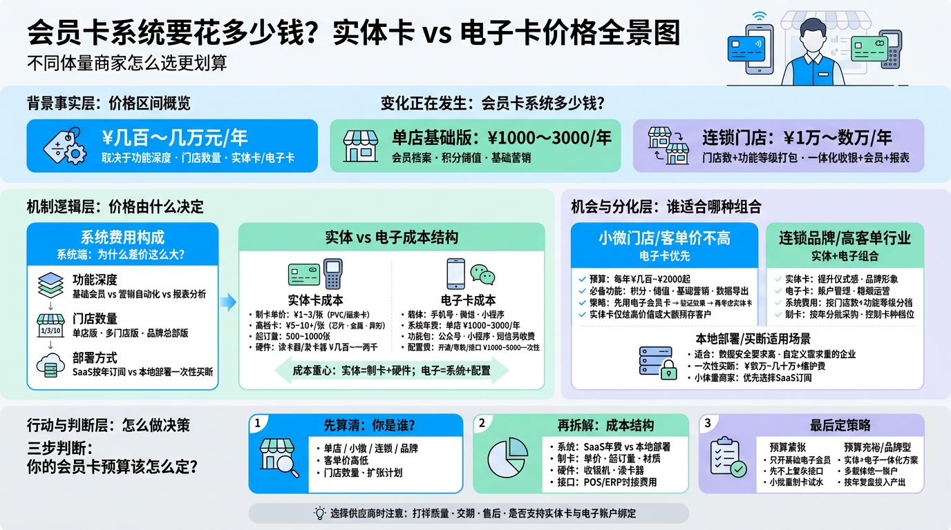 会员卡系统价格区间大概在哪？